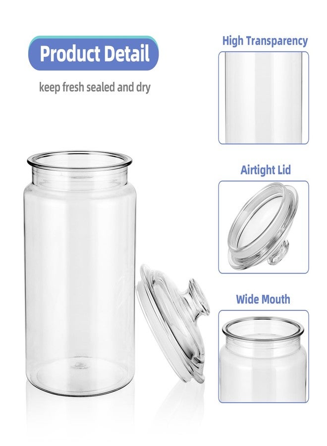 MOLIGOU Plastic Apothecary Jars with Airtight Lid, 120 oz Candy Jars for Candy Buffet, Kitchen Storage Jars, Set of 2 - Image 3